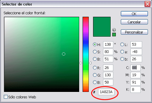 Improvisa :: Diseño e Ilustraciones :: Saber color HTML con PhotoShop